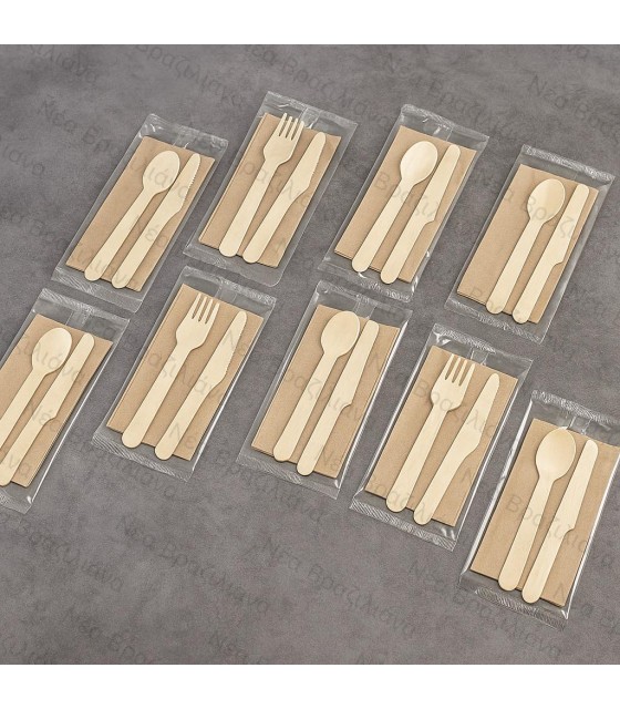 Κουβέρ Σετ χαρτοπετσέτα με κουταλάκι ή Πιρούνι