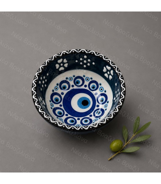 Χειροποίητο Κεραμικό Μπολ mini blue eye