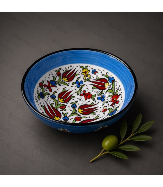 Χειροποίητο Κεραμικό Μπολ Floral