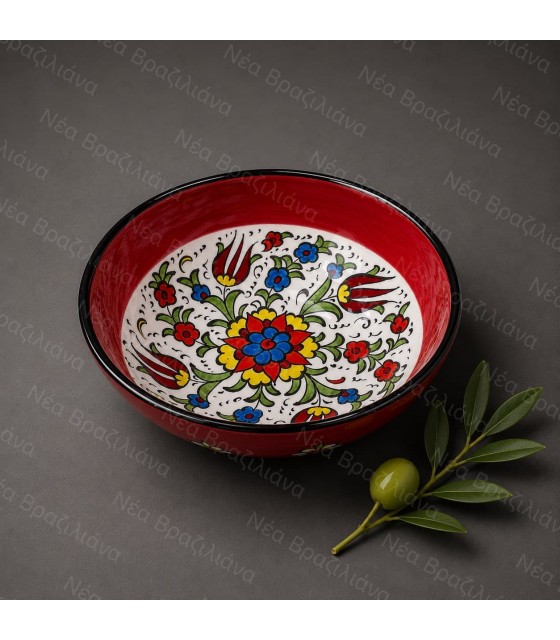 Χειροποίητο Κεραμικό Μπολ Floral