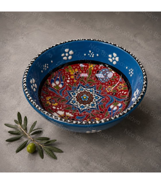 Χειροποίητο Κεραμικό Μπολ Floral