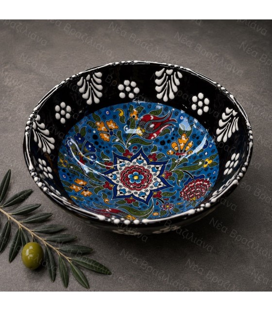 Χειροποίητο Κεραμικό Μπολ Floral