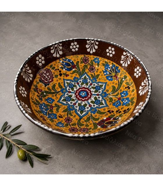 Χειροποίητο Κεραμικό Μπολ Floral