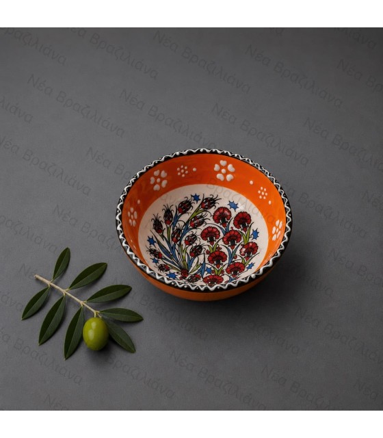 Χειροποίητο Κεραμικό Μπολ mini floral