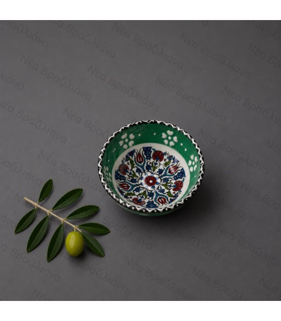 Χειροποίητο Κεραμικό Μπολ mini floral