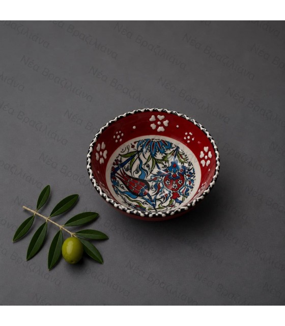 Χειροποίητο Κεραμικό Μπολ mini floral