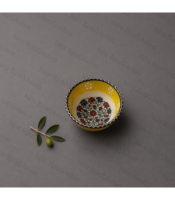 Χειροποίητο Κεραμικό Μπολ mini floral