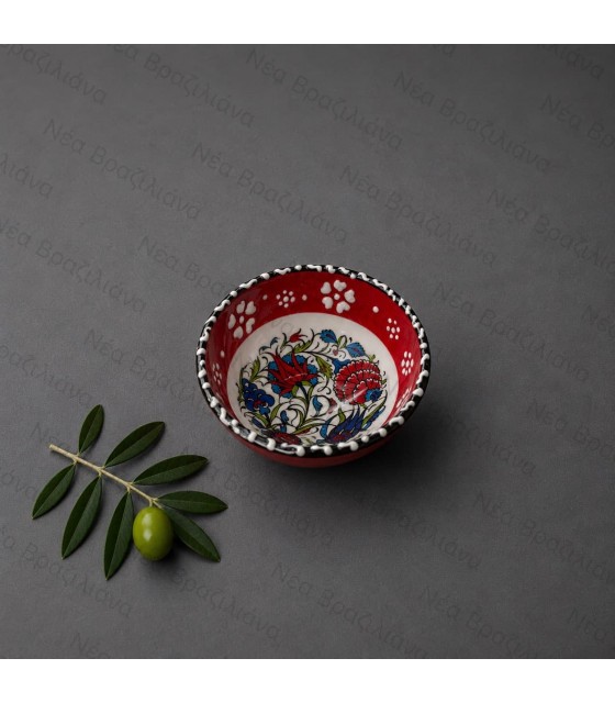 Χειροποίητο Κεραμικό Μπολ mini floral
