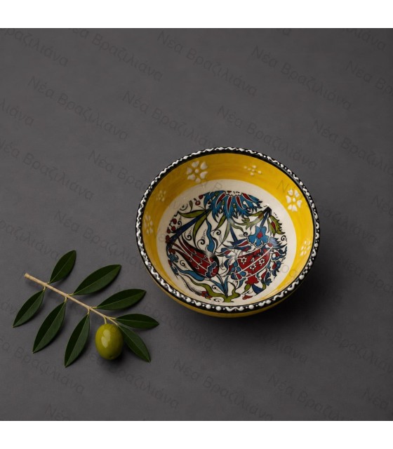 Χειροποίητο Κεραμικό Μπολ mini floral