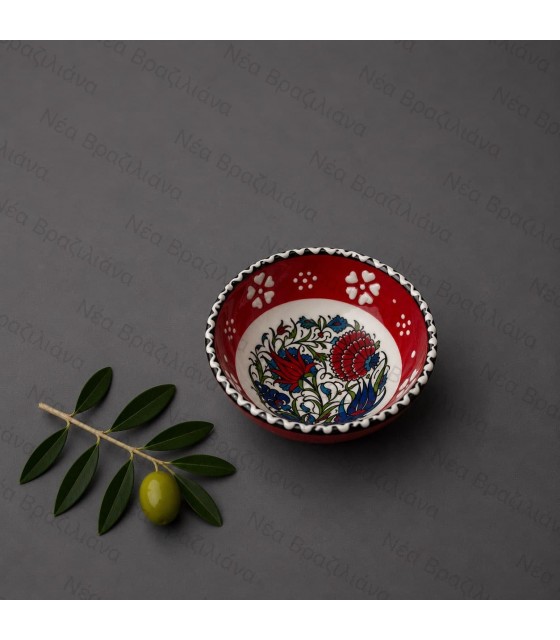 Χειροποίητο Κεραμικό Μπολ mini floral