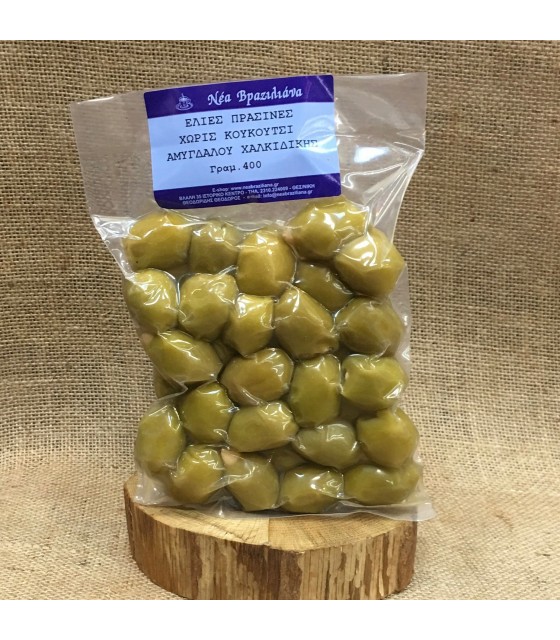 Ελιές Πράσινες Γεμιστές με Αμύγδαλο.