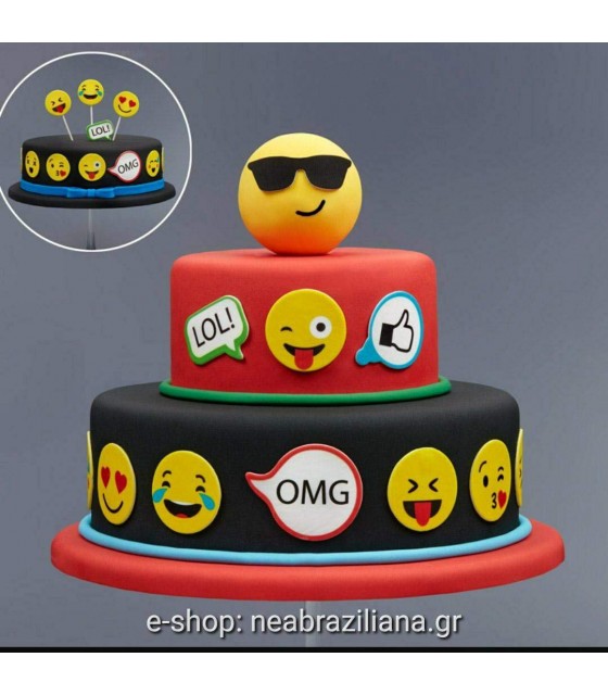 Πλακέτα ζαχαρόπαστας  EMOJIS