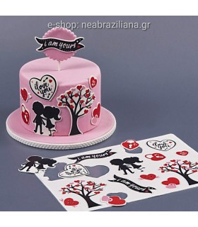 Πλακέτα ζαχαρόπαστας LOVE