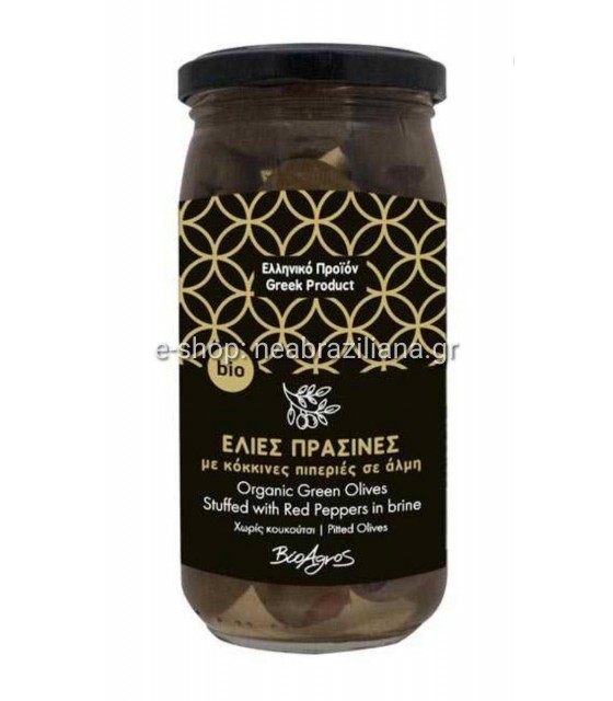 Ελιές Πράσινες με Πιπεριά ΒΙΟ